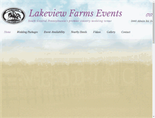Tablet Screenshot of lakeviewfarmsevents.com